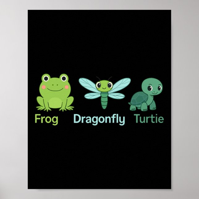 Bekvämt mönster från Dragonfly Turtle Design Poster (Framsidan)