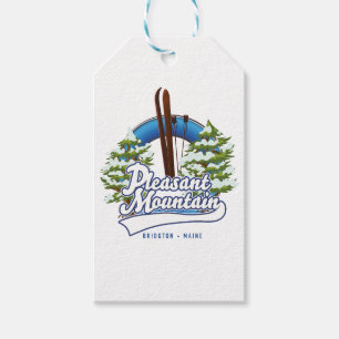 Bekvämt Mountain Ski Bridgton logotyp. Presentetikett