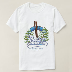 Bekvämt Mountain Ski Bridgton logotyp. T Shirt