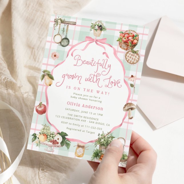 Bekvämt odlad med Kärlek Baby Shower Inbjudningar (Skapare uppladdad)