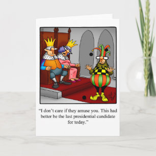 Bekvämt Politiskt humor-hälsningskort Kort