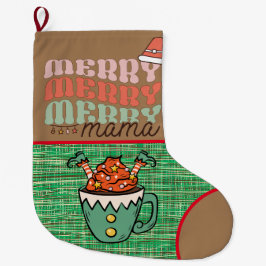 Bekvämt Rustic lustigt Elf God jul Grönt Stor Julstrumpa