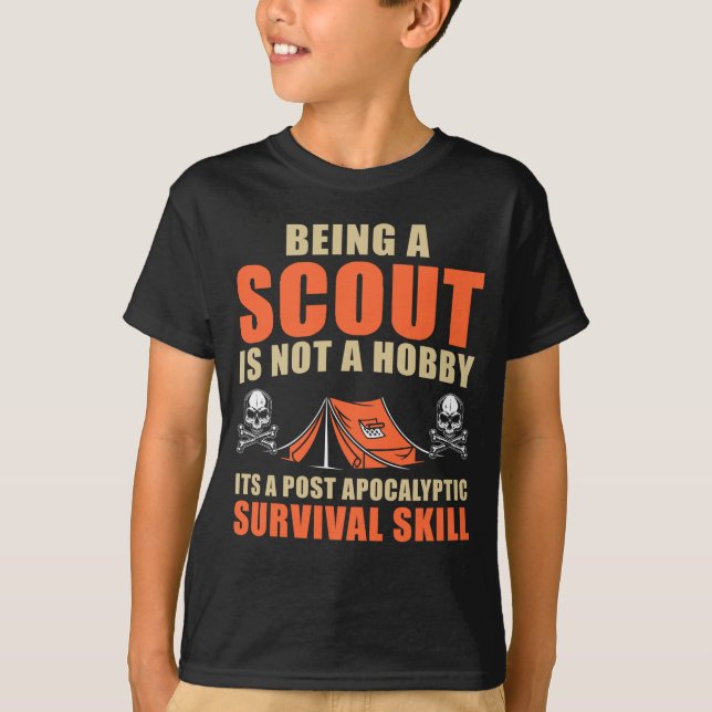 Bekvämt scout Äventyr Tält Nature Älskare Camper T Shirt (Framsida)