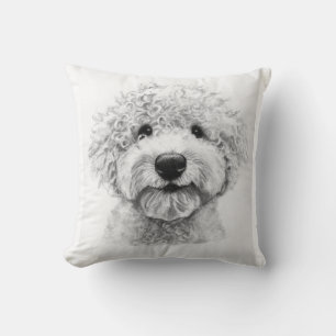 Bekvämt skiss över hund, lagotto kudde