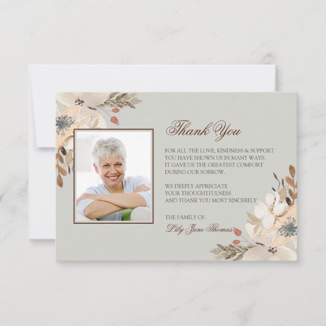 Bekvämt tackkort för vattenfärg | Memorandumkort Tack Kort (Framsida)