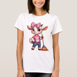 Bekvämt Tecknad med ben och rum T Shirt