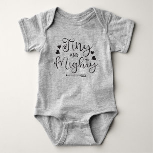 Bekvämt Tiny och Mighty Baby Bodykostym T Shirt
