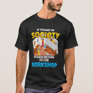 Bekvämt träarbete Pappa Far-carpenter - återgång t Shirt