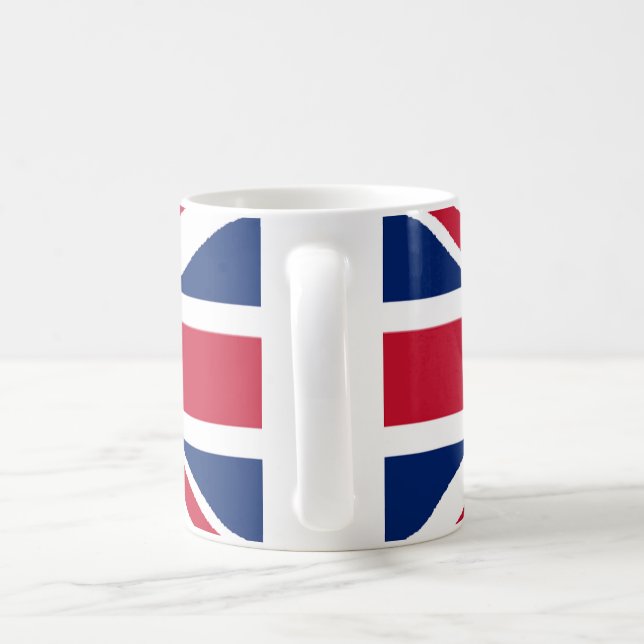 Bekvämt tryckt Flagga i Förenade kungariket Kaffemugg (Handtag)
