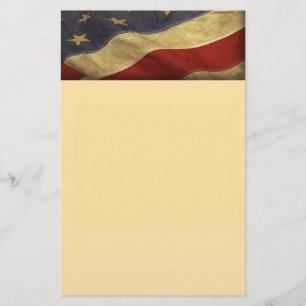 Bekymrad amerikanska flaggan brevpapper