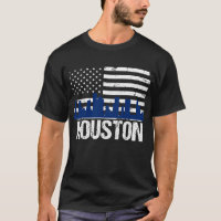 Bekymrad amerikanska flaggan för Houston Texas