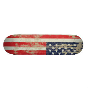Bekymrad amerikanska flagganSkateboard Skateboard Bräda 20 Cm