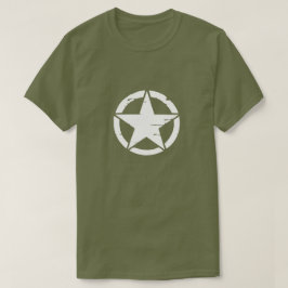 Bekymrad armévitstjärna t-shirt