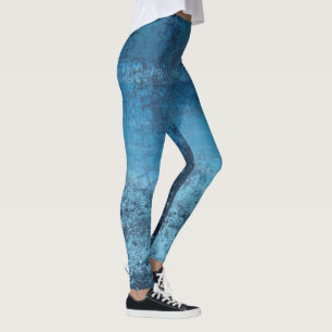Bekymrad blåttmönsterdamasker leggings
