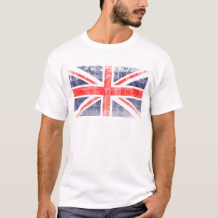 BEKYMRAD BRITTISK FLAGGA T SHIRT