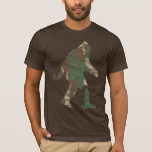 Bekymrad Camo Sasquatch T-tröja Tee Shirt
