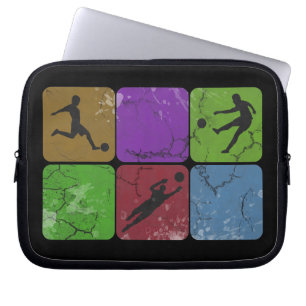 Bekymrad fotbollspelarelaptop sleeve