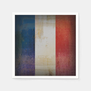 Bekymrad frankrikeflagga pappersservett