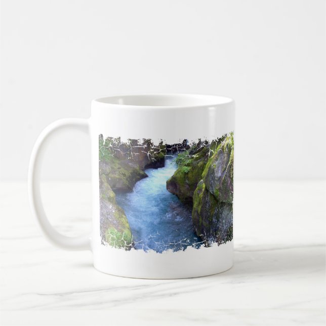 Bekymrad gräns - 2 sid Ringermuggen Kaffemugg (Vänster)