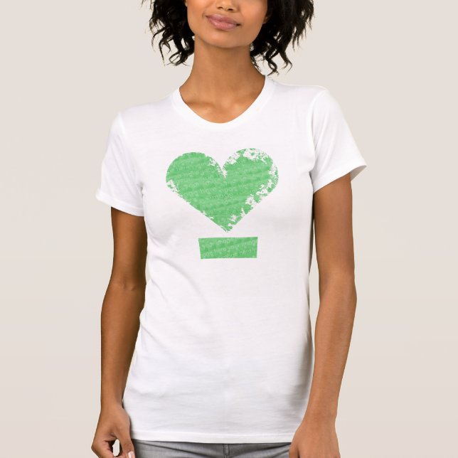 Bekymrad hjärtadesign tee (Framsida)