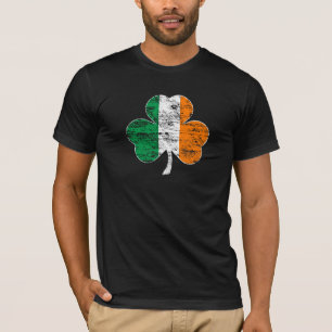Bekymrad irländsk flaggaShamrockT-tröja Tee Shirt