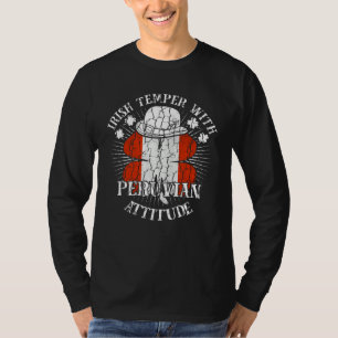 Bekymrad irländsk peruansk attityd Patriotisk Sham T Shirt