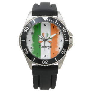 Bekymrad irländsk Tri färgShamrockpersonlig Armbandsur