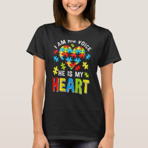 Bekymrad Jag Är Hans Röst Han Är Mitt Hjärta Autis T Shirt