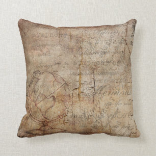 Bekymrad lantlig brun dekorativ kudde för antikt