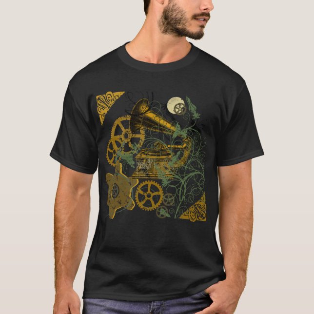Bekymrad LookSteampunk design T-shirt (Framsida)