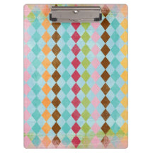 Bekymrad mång- kulör diamant mönstrade Clipboa