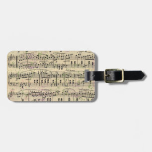 Bekymrad märkre för vintagemusikbagage bagagebricka