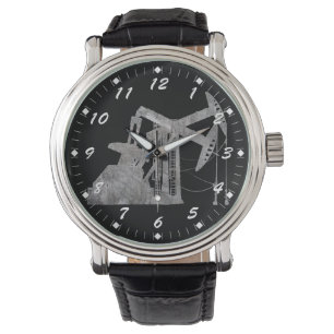 Bekymrad metallOilfielddesign Armbandsur