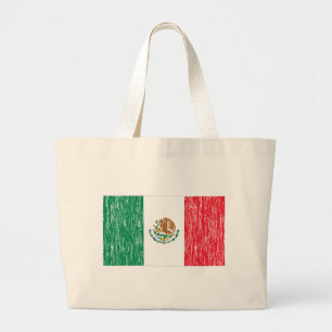 Bekymrad mexicansk flagga jumbo tygkasse