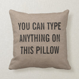 Bekymrad personligBurlap Kudde