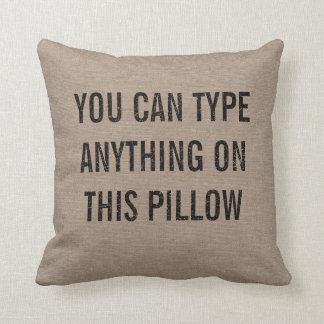 Bekymrad personligBurlap Kudde