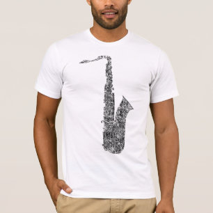bekymrad saxofon t-shirt