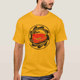 Bekymrad SCCNA logoed guld- T-tröja T Shirt