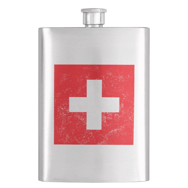 Bekymrad Schweitz flagga Fickplunta (Framsidan)