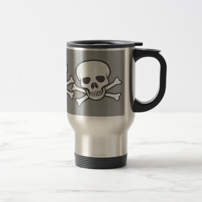 Bekymrad skalle & Crossbonesmugg Resemugg (Höger)