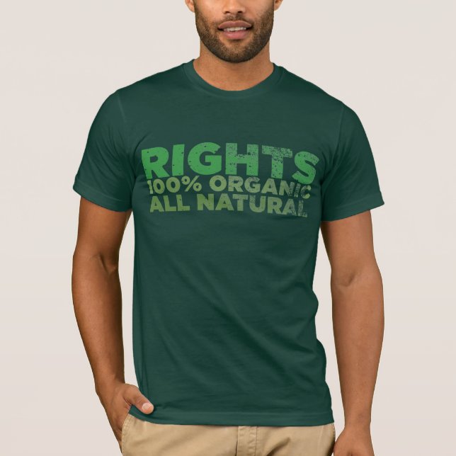 Bekymrad skjorta för naturlig rättigheter t-shirt (Framsida)