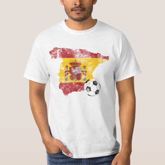 Bekymrad Spanien fotboll T-shirt (Framsida)