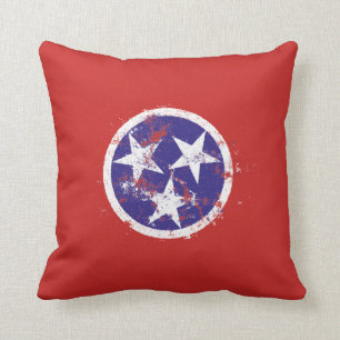 Bekymrad statlig flagga av Tennessee Kudde