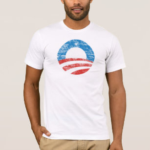 Bekymrad T-tröja för Obama nolla-logotyp T-shirt