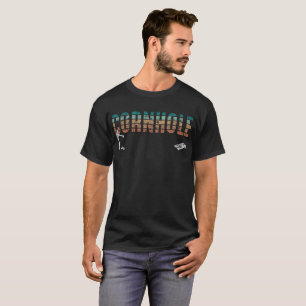 Bekymrad T-tröja för Retro Cornhole roligt T-shirt
