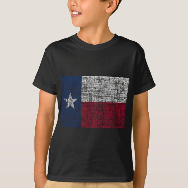 Bekymrad Texas flagga T Shirt (Framsida)