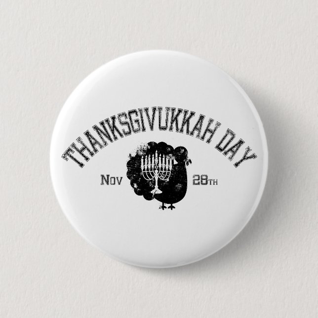 Bekymrad Thanksgivukkah dagTurkiet menora Knapp (Framsida)