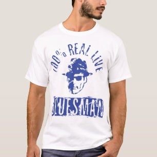 Bekymrad utslagsplats för verklig levande Bluesma T-shirt