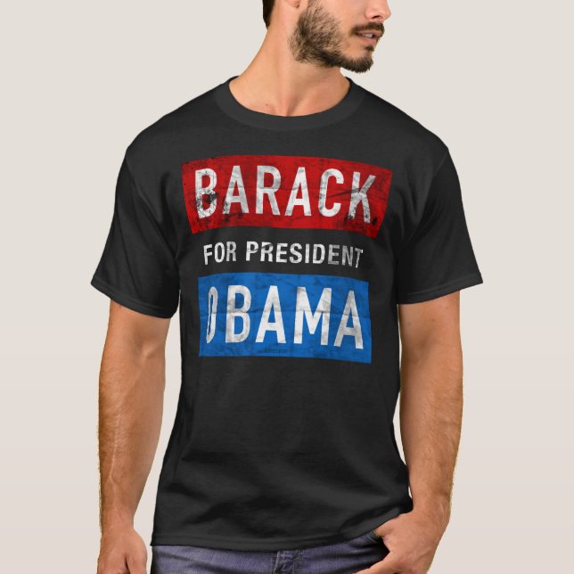 Bekymrade Barack Obama mörkT-tröja Tee (Framsida)