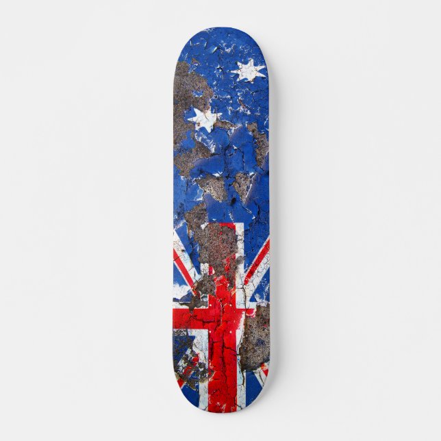 Bekymrade nationer - Australien (skateboarden) Mini Skateboard Bräda 18,7 Cm (Framsida)